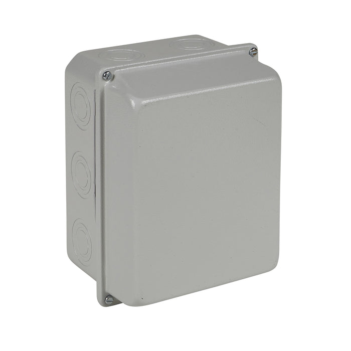 NSYDA2015M Metal industrial cut-out box - high plain cover - H206xW156xD122 - IP55 - grey