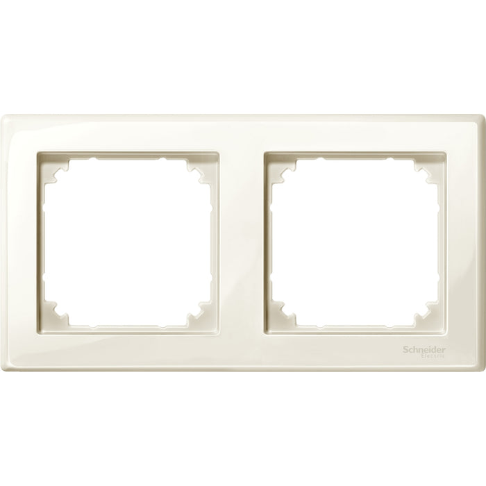 MTN478244 Cover frame, Merten M-Smart, 2 gangs, white