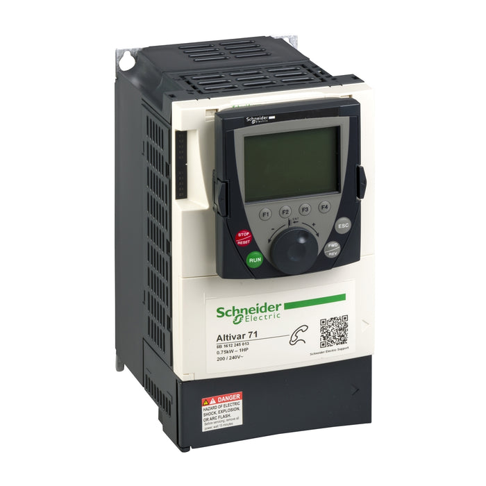 ATV71H075M3 variable speed drive ATV71 - 0.75kW-1HP - 240V - EMC filter-graphic terminal