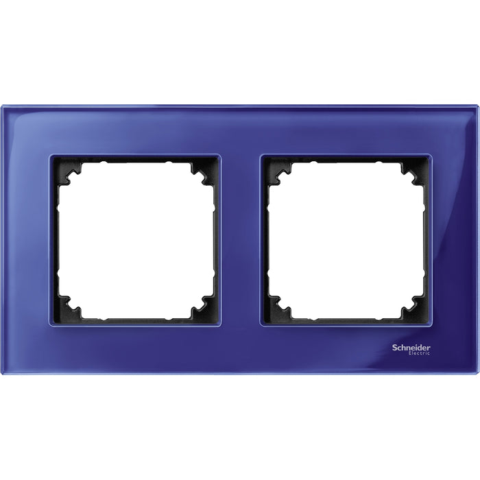 MTN4020-3278 Real glass frame, 2-gang, Sapphire blue, M-Elegance