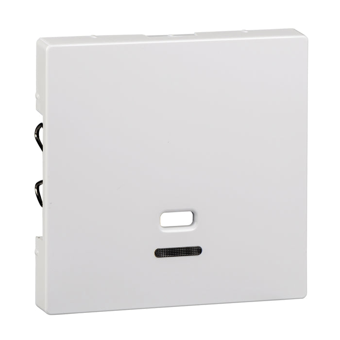 MTN3380-0325 Central plate, Merten System M, w. indicator window f. pull-cord switch, glossy, antibacterial, active white