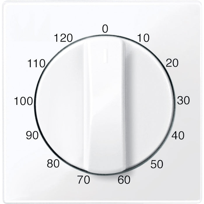 MTN567525 Central plate, Merten System M, for time switch insert, 120 min, glossy, antibacterial, active white