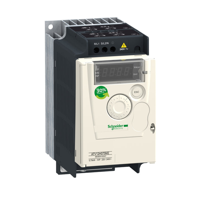 ATV12H055M2 variable speed drive ATV12 - 0.55kW - 0.75hp - 200..240V - 1ph - with heat sink