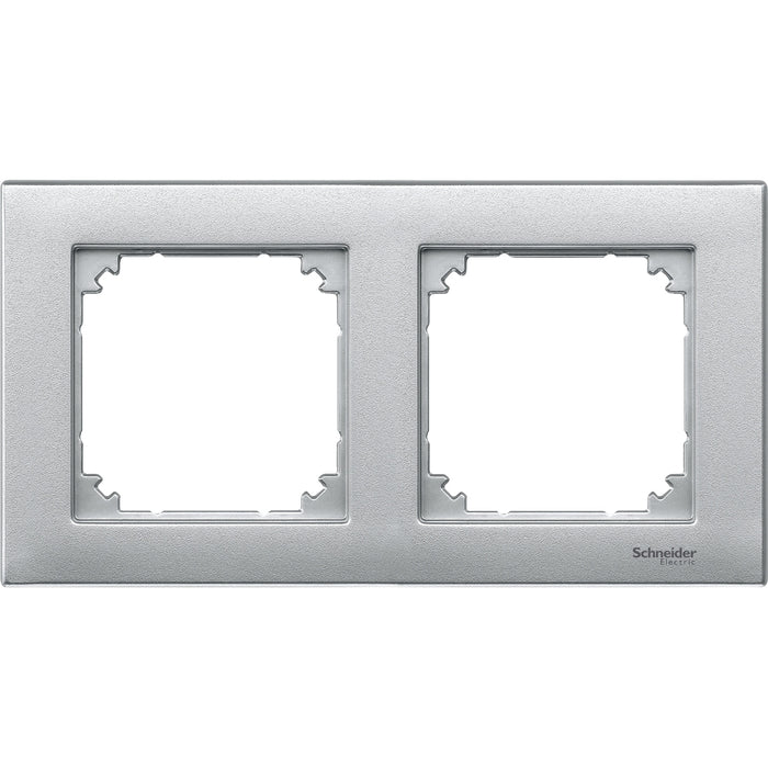 MTN488260 M-Plan II frame, 2-gang, flush-mounted, aluminium