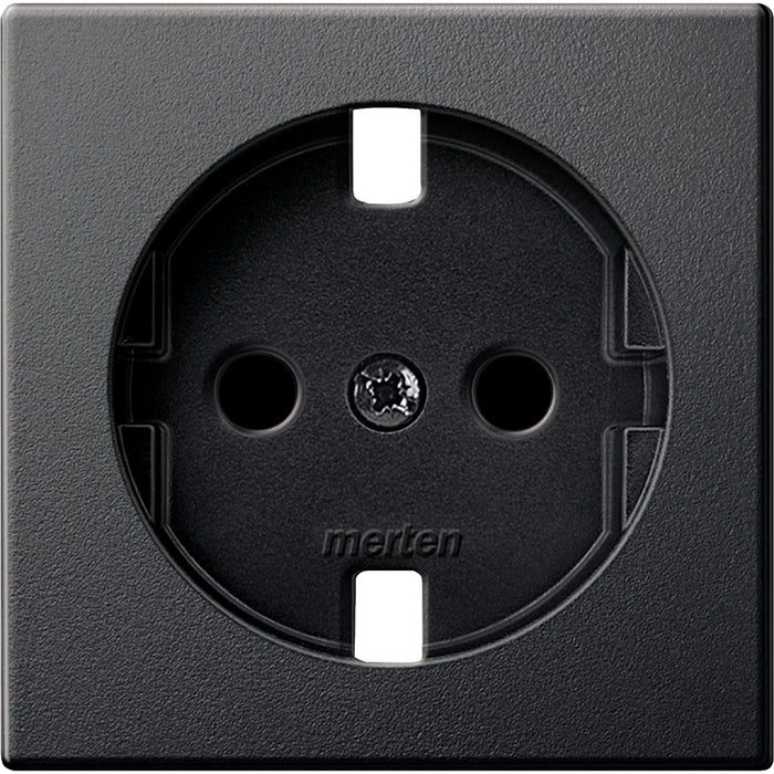 MTN277014 Central plate w. shut. for sock.-out. insert w. side earth, anthracite, System M