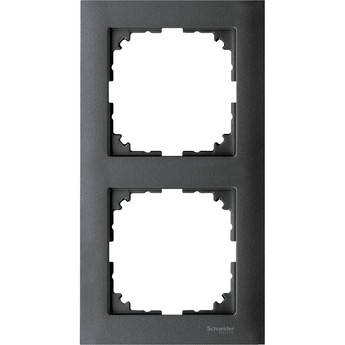 MTN4020-3614 Cover frame, Merten M-Pure, 2 gangs, anthracite