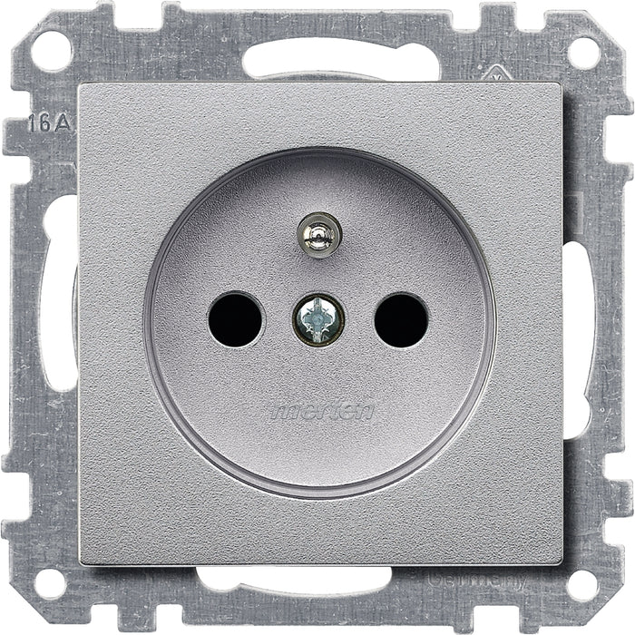 MTN284360 Socket-outlet insert with earthing pin and shutter, aluminium, System M