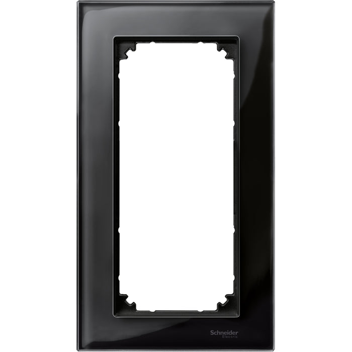 MTN404803 Cover frame, Merten M-Elegance glass, 1 gang, onyx black