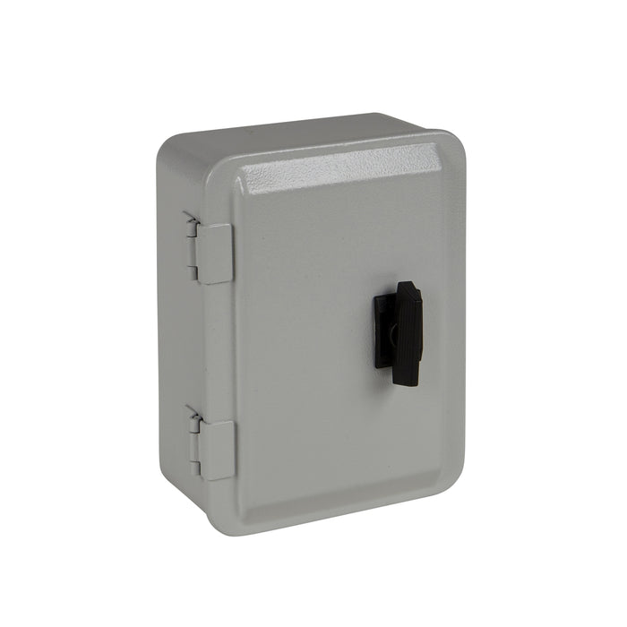 NSYDBN3530D Metal industrial box - low plain cover - hinge - H357xW307xD136 - IP55 - grey