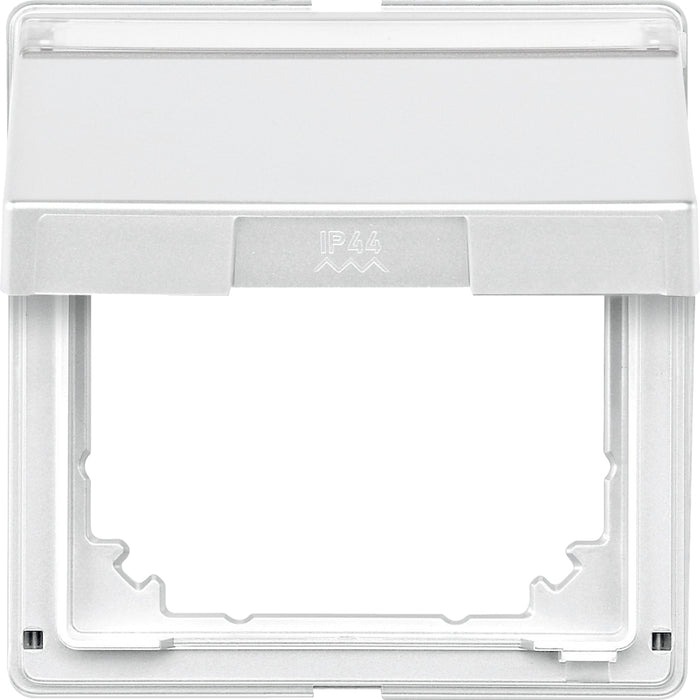 MTN516619 Intermediate ring with hinged lid and labelling field, polar white, Aquadesign