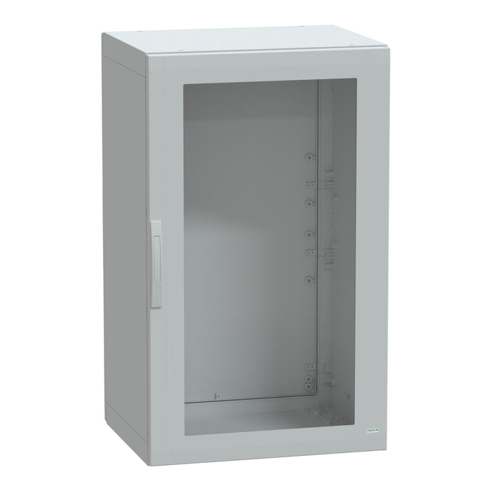 NSYPLA1276TG Floor standing polyester enclosure, Thalassa PLA, glazed door, completely sealed, 1250x750x620mm, IP65, IK08