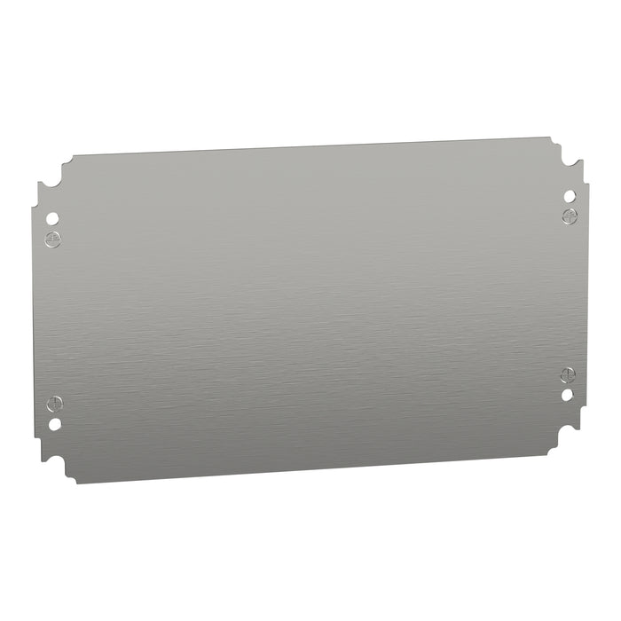 NSYMM2540 Plain mounting plate H250xW400mm made of galvanised sheet steel