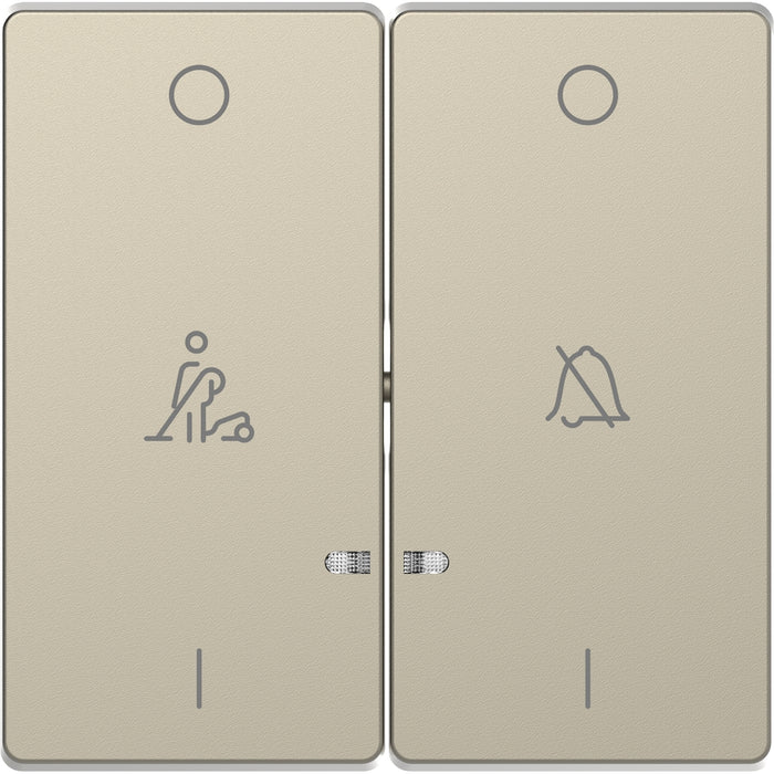 MTN3429-6033 Rocker, Merten System Design, 2-gang with indicator window and marked for DND, sahara