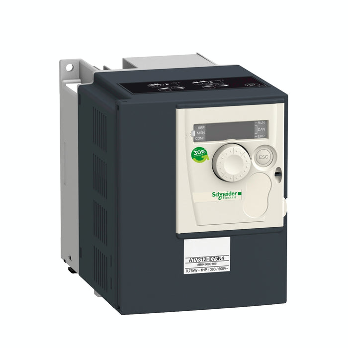 ATV312H055N4 variable speed drive ATV312 - 0.55kW - 1.8kVA - 37W - 380..500 V- 3-phase supply