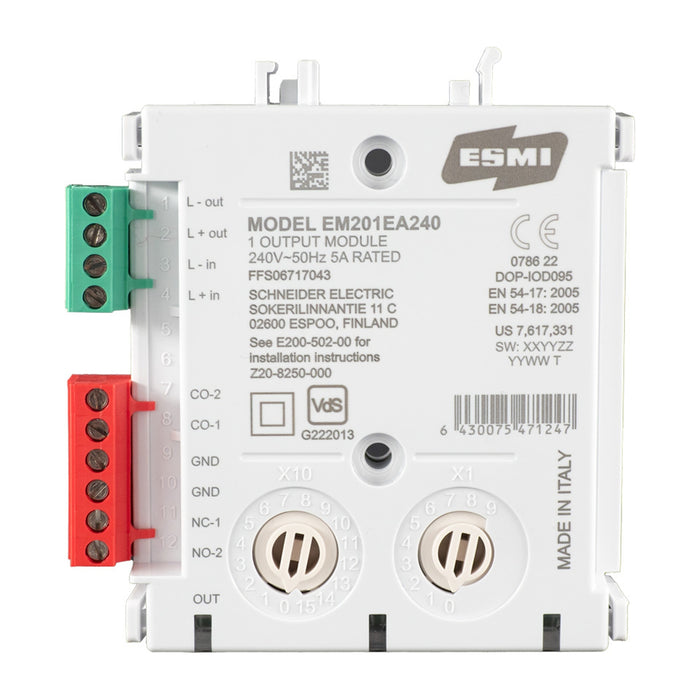 FFS06717043 Relay module, EM201EA240, Esmi addressable components SLC, 240V