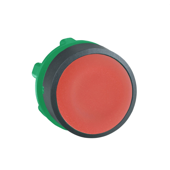 ZB5AA4 Push button head, Harmony XB5, plastic, flush, red, 22mm, spring return, unmarked