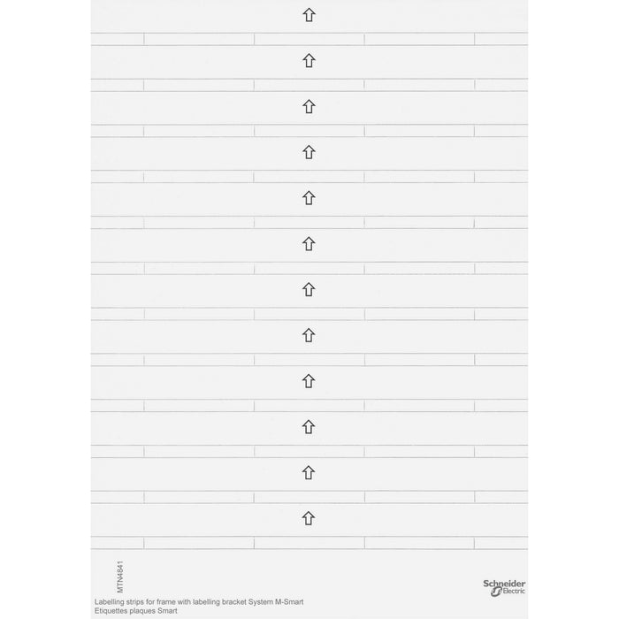 MTN484100 labelling strips for M - SMaRT frame with labelling bracket, polar white