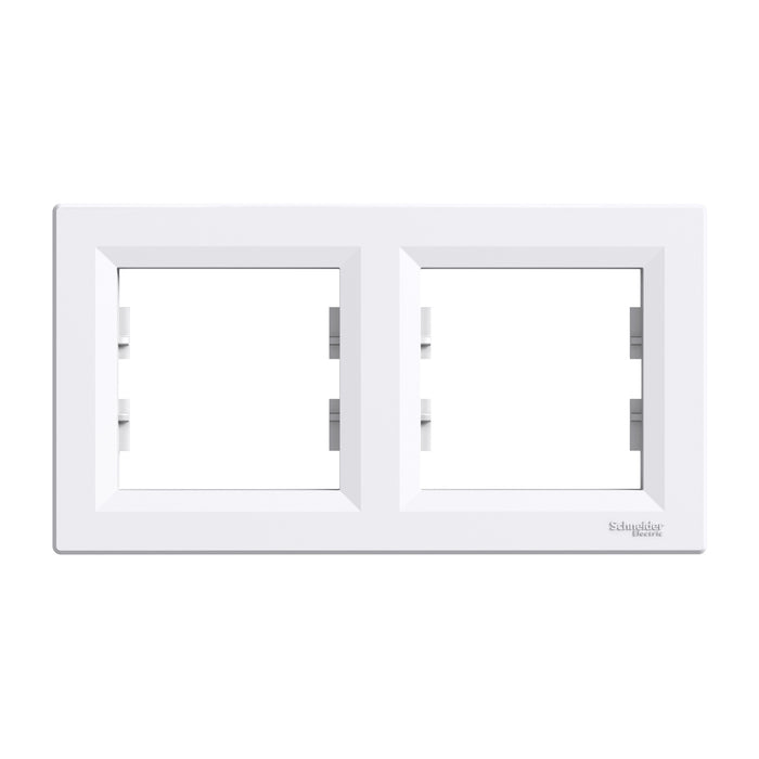 EPH5800221 Asfora - horizontal 2-gang frame - white