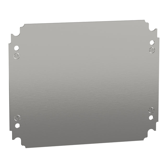 NSYMM3025 Plain mounting plate H300xW250mm made of galvanised sheet steel