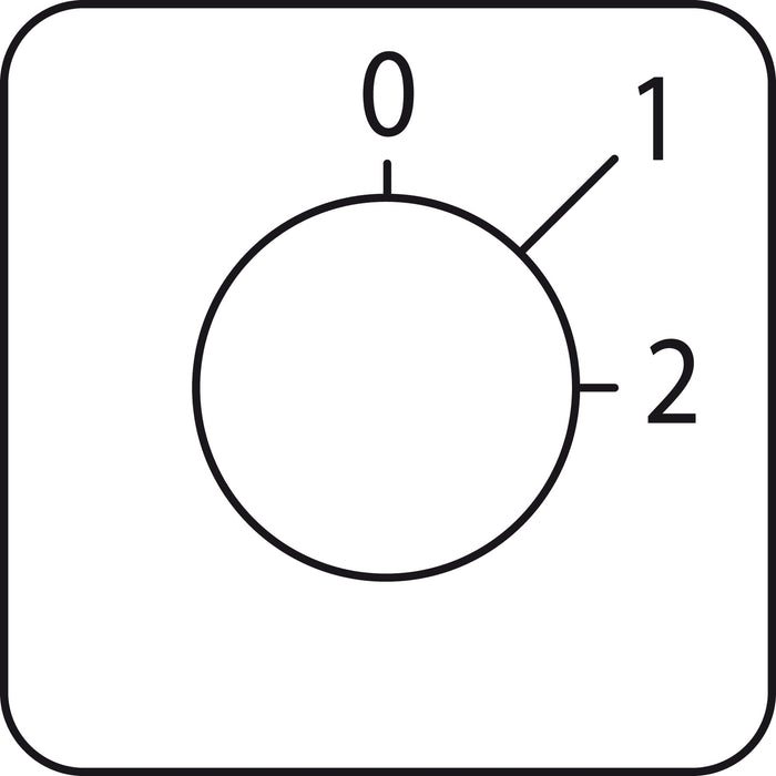 KZ18042 legend for cam switch 0 to 2 - 45 x 45 mm