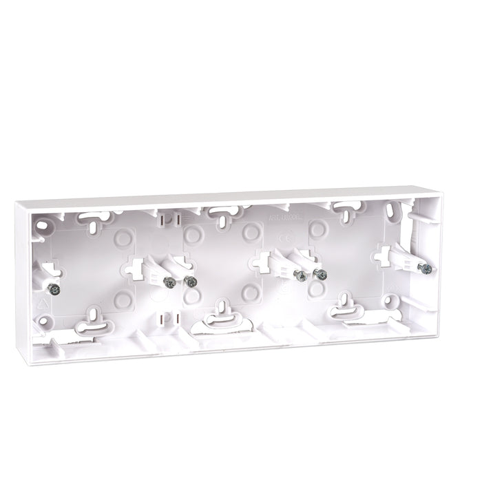 MGU8.006.18 Unica Basic/Colors - surface box - white - 6 m - 6 knock-outs holes - white