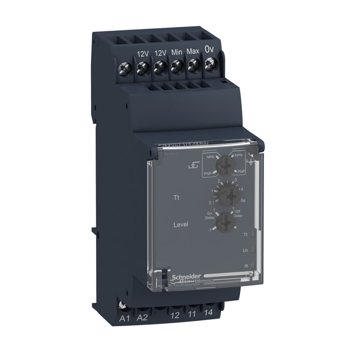 RM35LV14MW Modular liquid level control relay, 5 A, 1 CO, 24...240 V AC/DC
