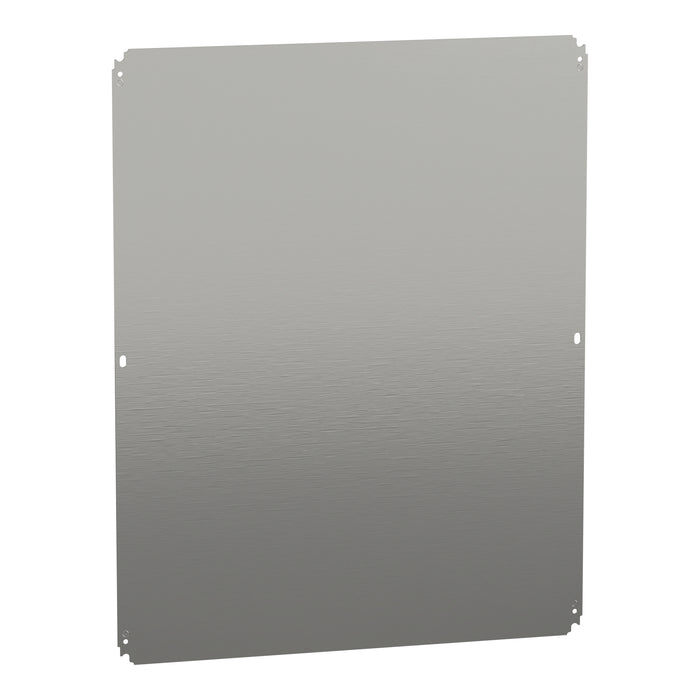 NSYMM108 Plain mounting plate H1000xW800mm Galvanised sheet steel Reversible dimension