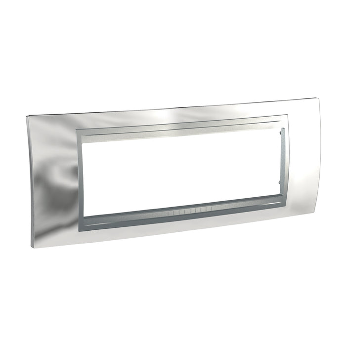 MGU66.106.010 Unica Top - cover frame - 6 modules - bright chrome/aluminium