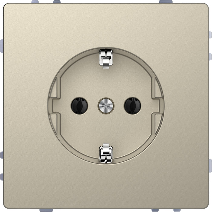 MTN2301-6033 Socket-outlet, Merten System Design, complete product, 2P + E, 16A, Schuko, screwless terminals varnished, sahara