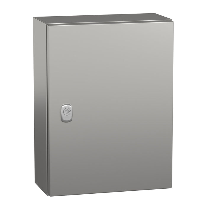 NSYS3X4315 Wall mounted enclosure, Spacial S3X, stainless steel 304L, plain door, 400x300x150mm, IP66