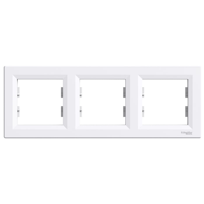 EPH5800321 Asfora - horizontal 3-gang frame - white