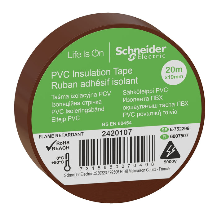 2420107 Thorsman - insulation tape - 19 mm x 20 m - brown - set of 8