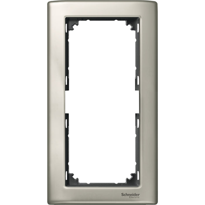 MTN466814 M-Star frame, 2-gang without central bridge piece, satin silver/anthracite