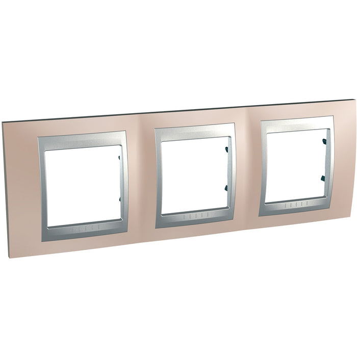 MGU66.006.096 Unica Top - cover frame - 3 gangs, H71 - onyx copper/aluminium