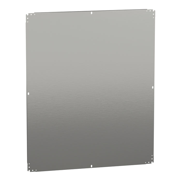 NSYMM1210 Plain mounting plate H1200xW1000mm Galvanised sheet steel Reversible dimension