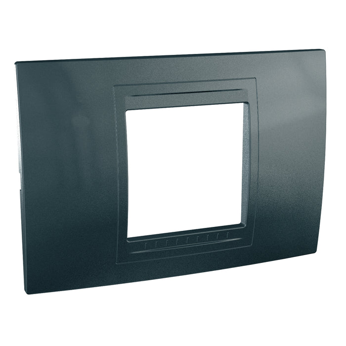 MGU4.102.62 Unica Allegro - cover frame - 2 modules - graphite grey