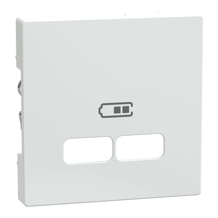 MTN4367-0325 Cover plate, Merten System M, for 2 USB charger, active white