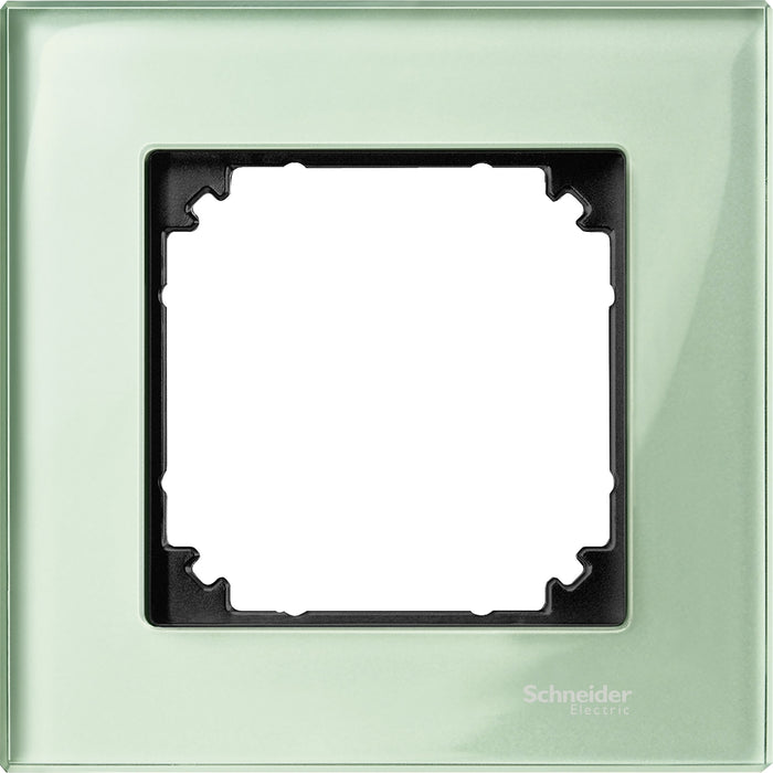 MTN404104 Cover frame, Merten M-Elegance glass, 1 gang, emerald green