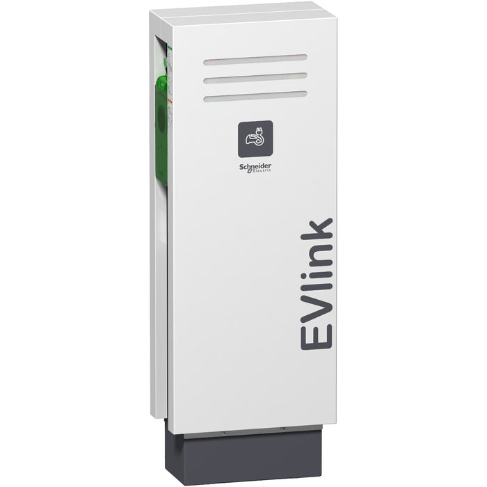 EVF2S22P4E EVlink PARKING Floor Standing 22KW 1xT2 with Shutter-TE EV CHARGING STATION