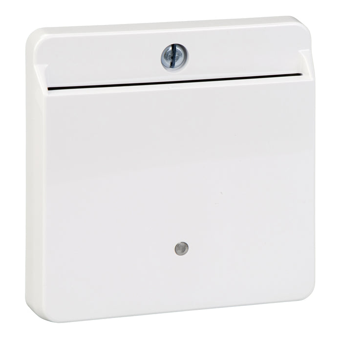 MTN315625 Central plate, Merten System M, for Hotel keycard holder, glossy, antibacterial, active white