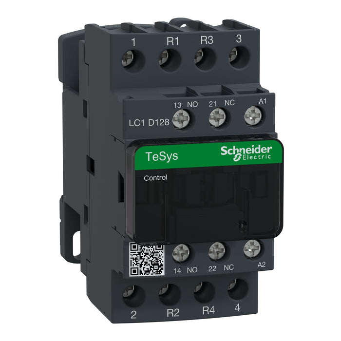 LC1D128E7 Contactor TeSys Deca, 4P(2NO+2NC),AC-1,&lt;=440V 25A,bobina de 48V CA