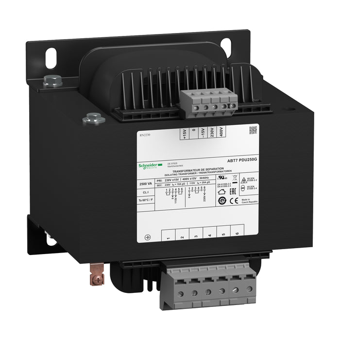 ABT7PDU250G voltage transformer - 230..400 V - 2 x 115 V - 2.5 KVA