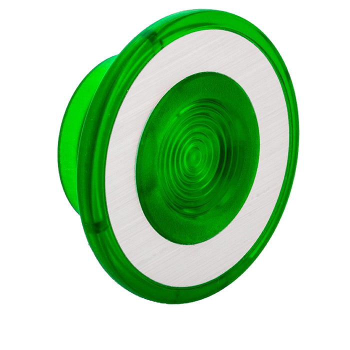 9001G22 Mushroom button, Harmony 9001K, Harmony 9001SK, snap-in plastic, green, 41mm, for illuminated push-button