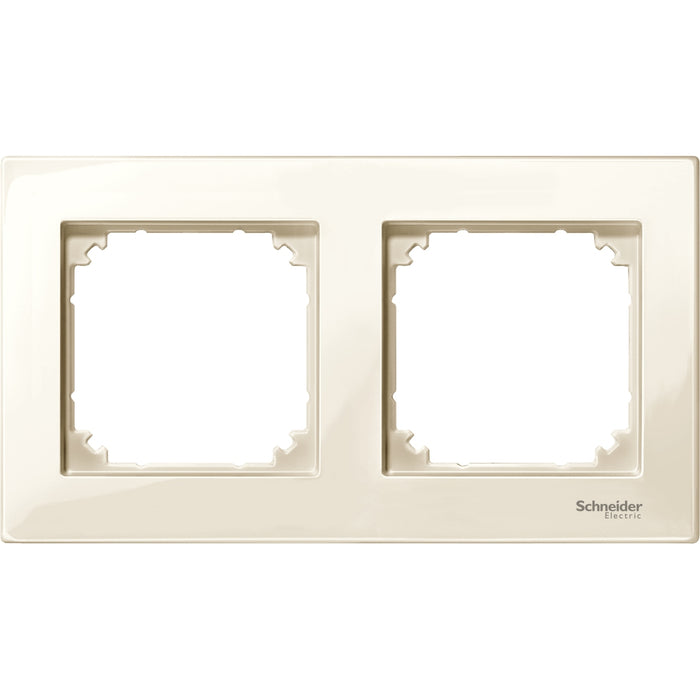 MTN515244 Cover frame, Merten M-Plan, 2 gangs, polar white