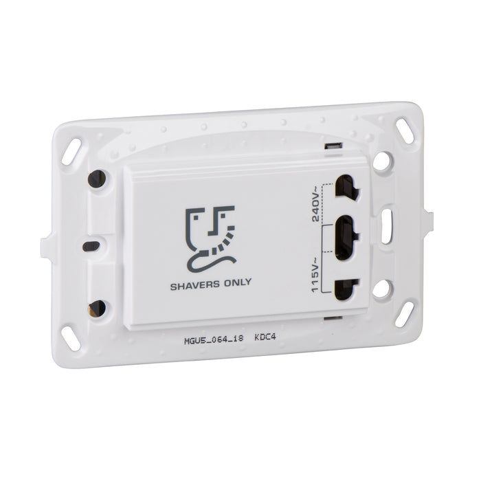 MGU5.064.18 Unica - shaver socket - 3 m - white