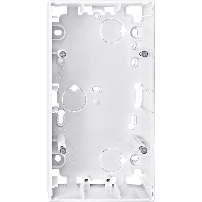 MTN510625 Surface-mounted housing, 2-gang, active white, glossy, M-Arc, M-Smart, M-Plan