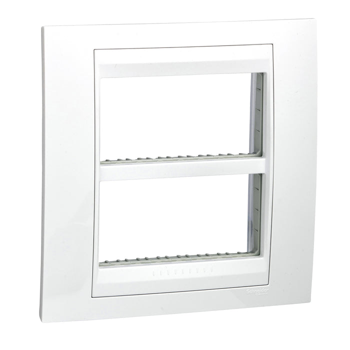 MGU48.424.18 Unica Plus - cover frame (fix. frame) - 2 gangs (H) - 2x4 m - white/white