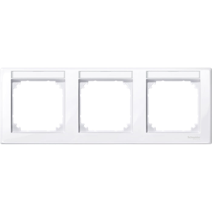 MTN471325 Cover frame, Merten M-Smart, 3 gangs, active white