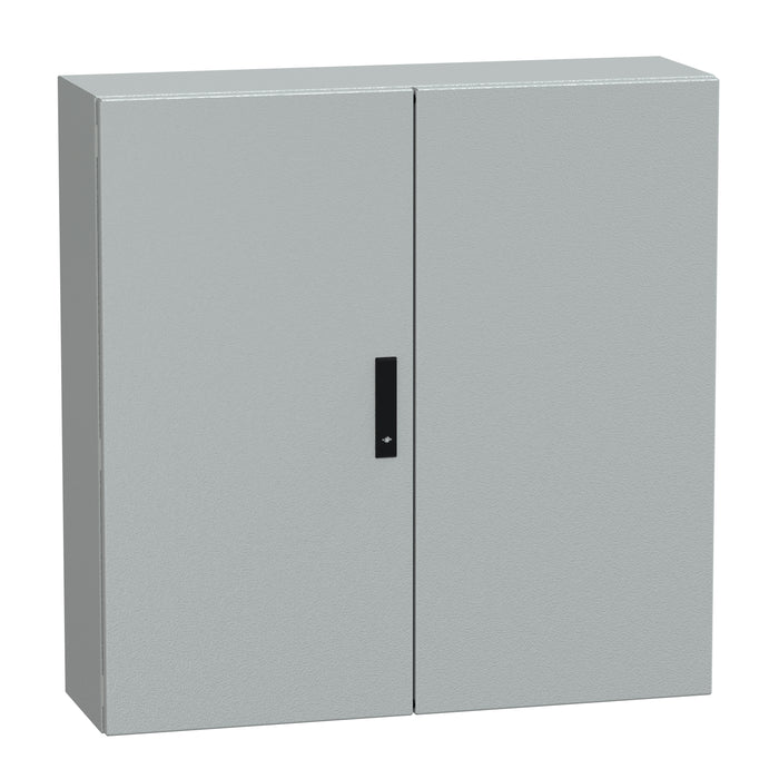 NSYCRNG1010300D Spacial CRNG 2 plain door w/o mount.plate. H1000xW1000xD300 IP55 IK10 RAL7035