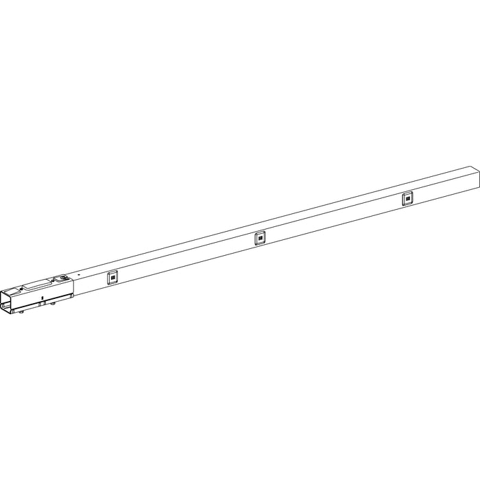 KBB25ED42305TW Straight length, Canalis KBB, 25A, 2 circuits 3L+N+PE/L+N+PE, remote control circuit, 5 tap-off units, 3m, white RAL9003